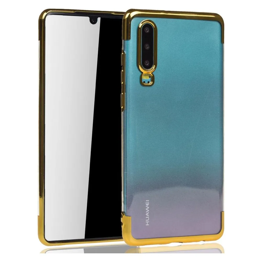 König Design Huawei P30 Hülle Case Handy Cover Schutz Tasche Schutzhülle Bumper Etuis Gold (Huawei P30)
