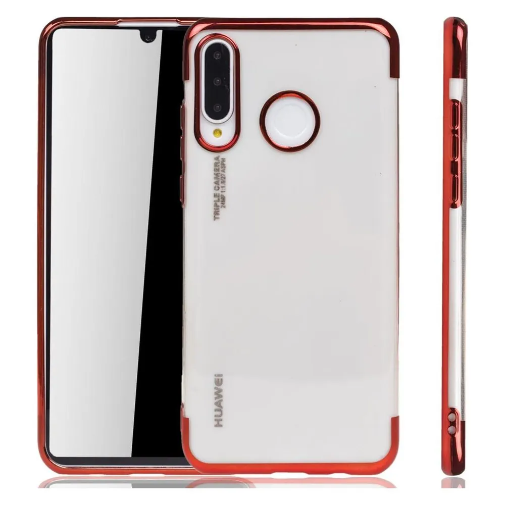 König Design Huawei P30 Lite Hülle Case Handy Cover Schutz Tasche Schutzhülle Bumper Etui Rot (Huawei P30 Lite)