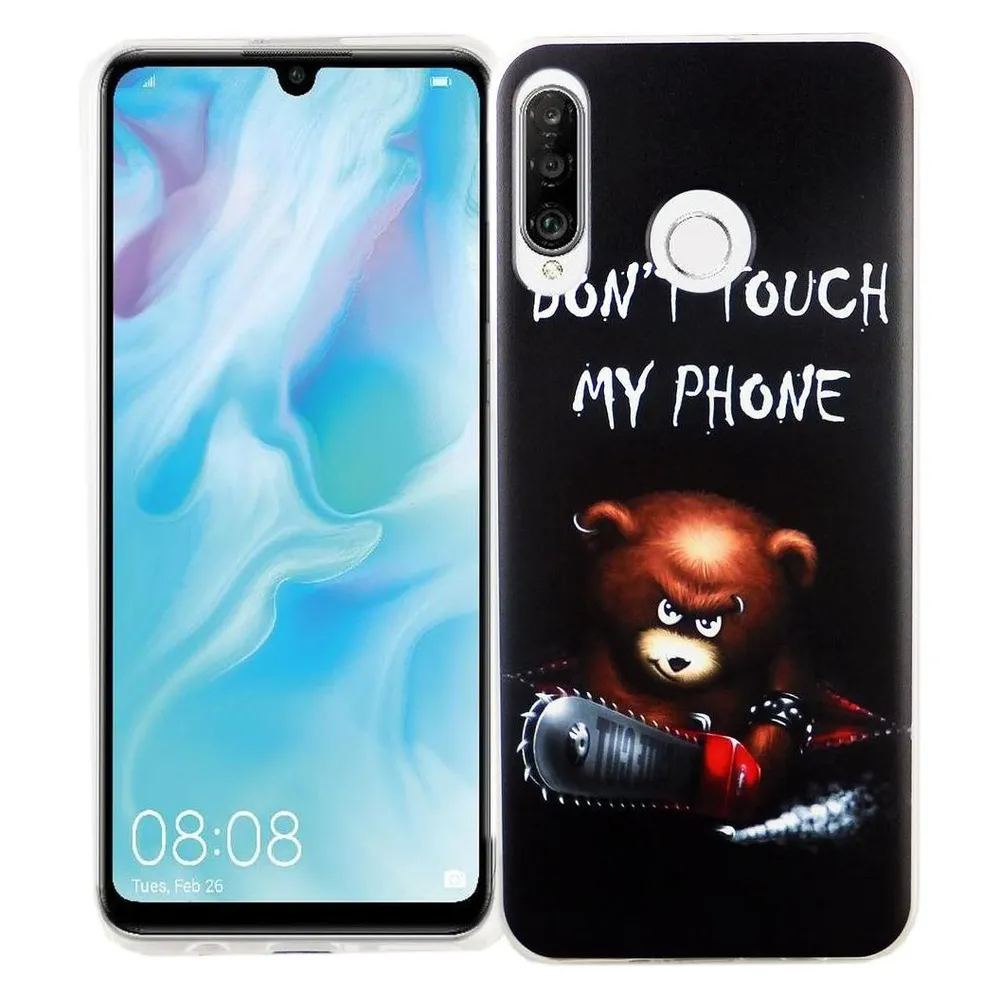König Design Huawei P30 Lite Hülle Case Handy Cover Schutz Tasche Schutzhülle Bumper Schwarz (Huawei P30 Lite)