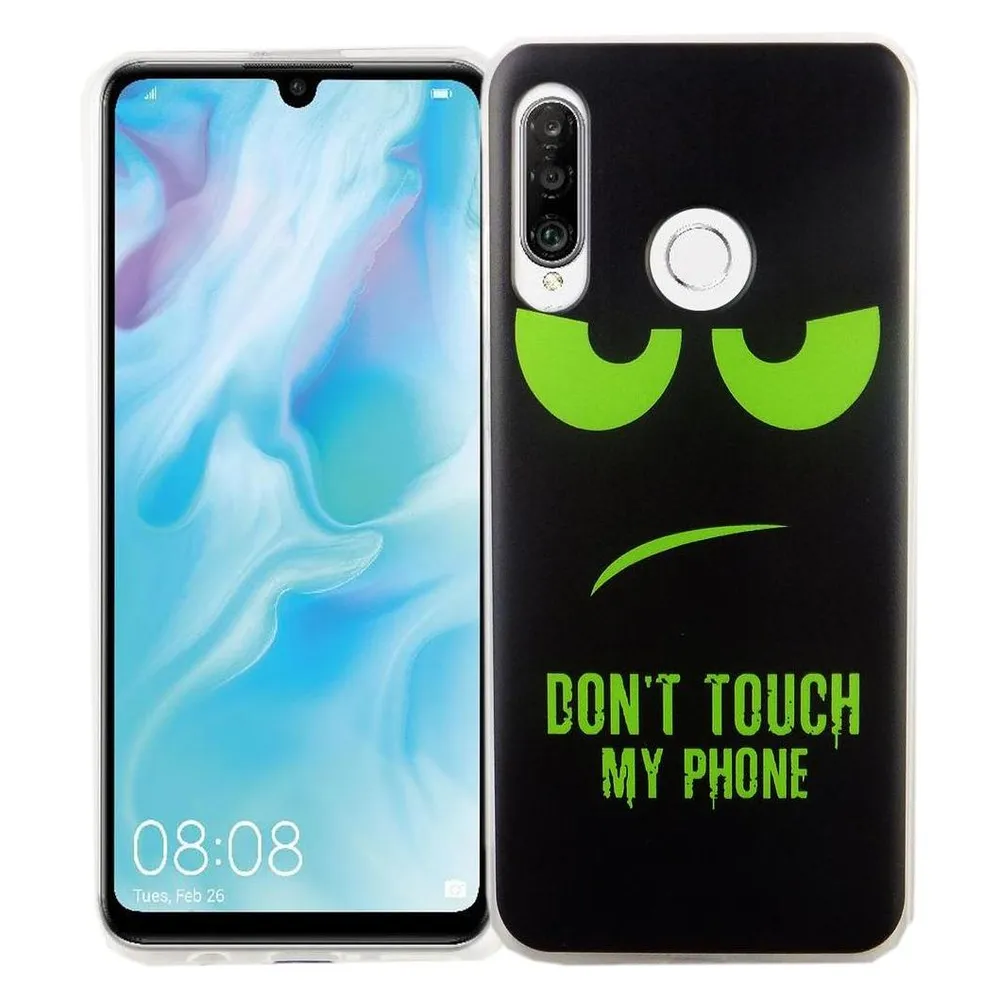 König Design Huawei P30 Lite Hülle Case Handy Cover Schutz Tasche Schutzhülle Bumper Schwarz (Huawei P30 Lite)