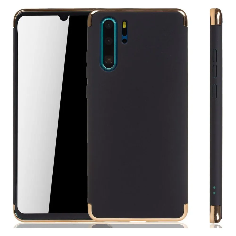 König Design Huawei P30 Pro Hülle Case Handy Cover Schutz Tasche Schutzhülle Bumper Schwarz (Huawei P30 Pro)