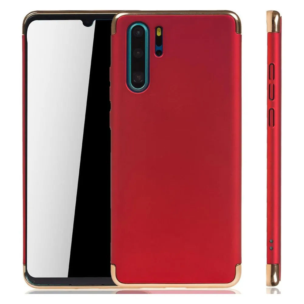 König Design Huawei P30 Pro Hülle Case Handy Cover Schutz Tasche Schutzhülle Bumper Etuis Rot (Huawei P30 Pro)