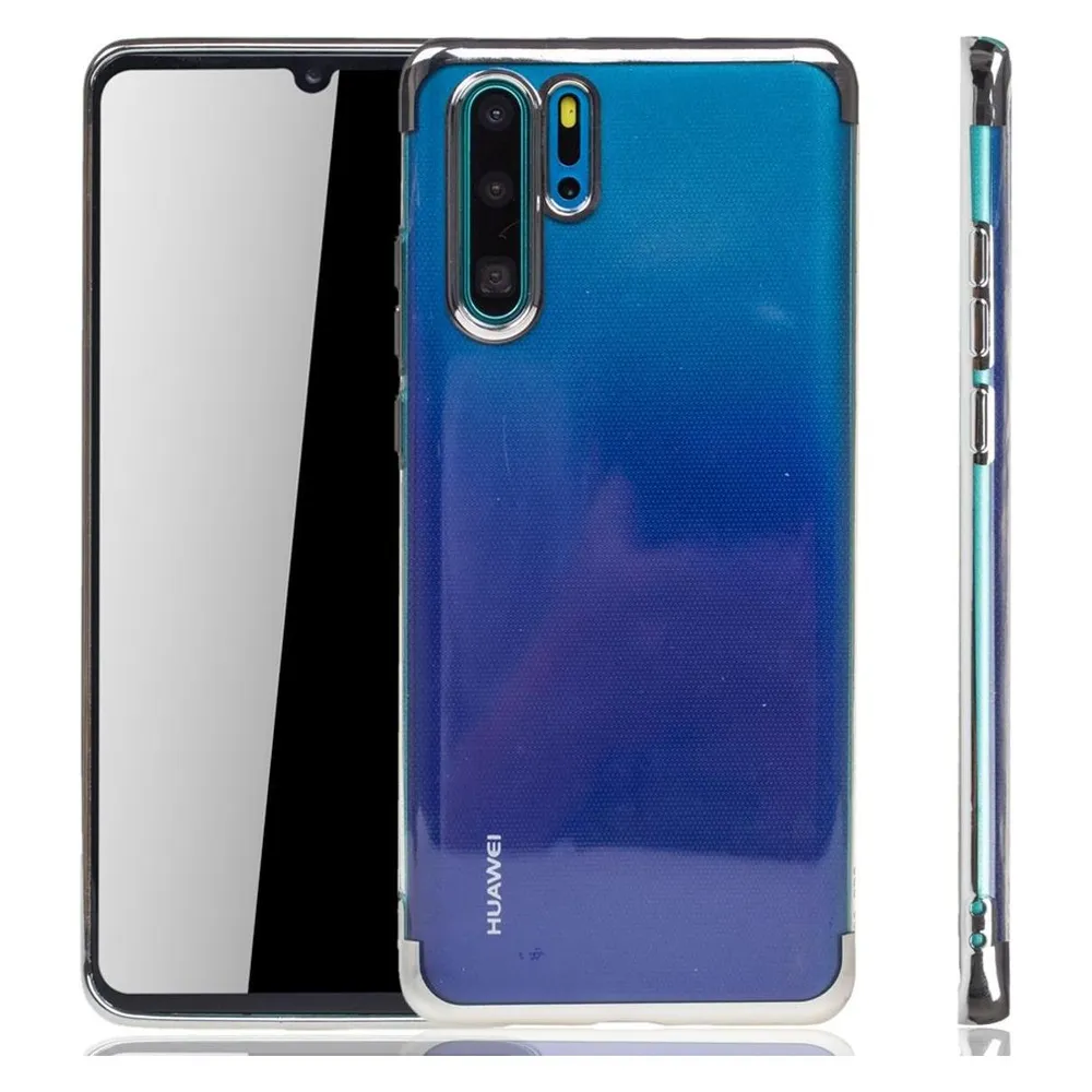 König Design Huawei P30 Pro Hülle Case Handy Cover Schutz Tasche Schutzhülle Bumper Silber
