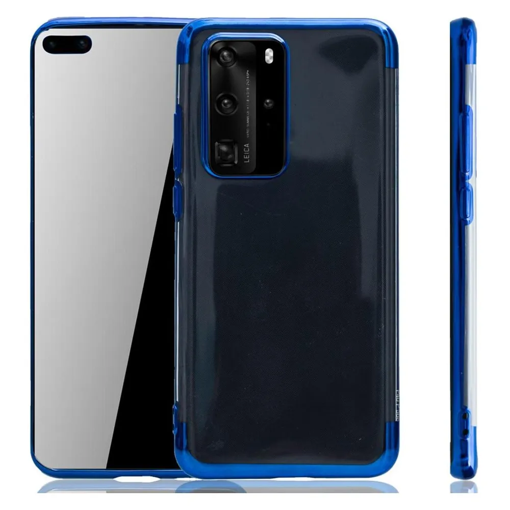 König Design Huawei P40 Hülle Case Handy Cover Schutz Tasche Schutzhülle Bumper Etuis Blau (Huawei P40)