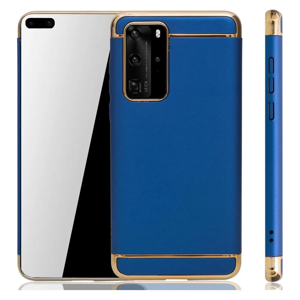 König Design Huawei P40 Hülle Case Handy Cover Schutz Tasche Schutzhülle Bumper Etuis Blau (Huawei P40)