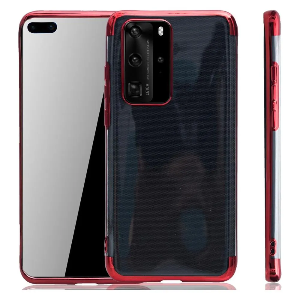 König Design Huawei P40 Hülle Case Handy Cover Schutz Tasche Schutzhülle Bumper Etuis Rot (Huawei P40)