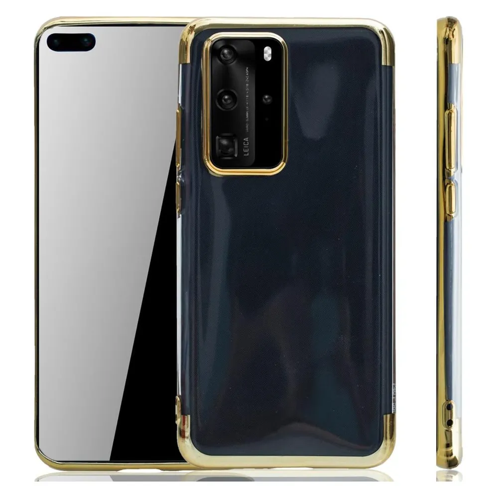 König Design Huawei P40 Hülle Case Handy Cover Schutz Tasche Schutzhülle Bumper Etuis Gold (Huawei P40)
