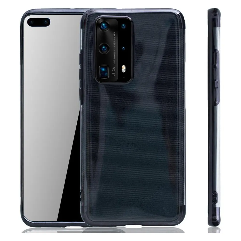 König Design Huawei P40 Pro Hülle Case Handy Cover Schutz Tasche Schutzhülle Bumper Schwarz (Huawei P40 Pro)