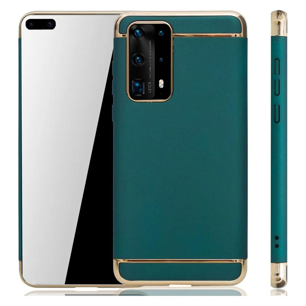 König Design Huawei P40 Pro Hülle Case Handy Cover Schutz Tasche Schutzhülle Etui Bumper Grün (Huawei P40 Pro)