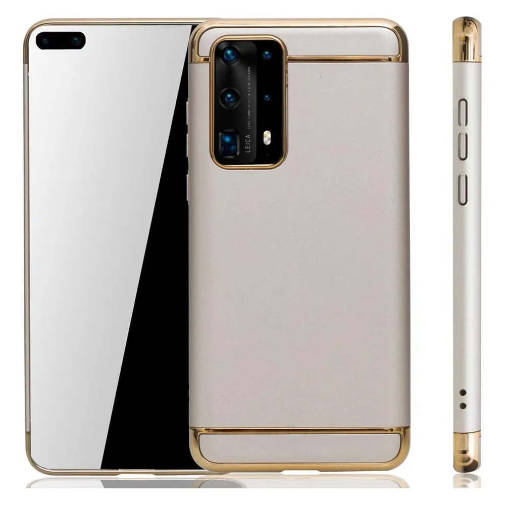 König Design Huawei P40 Pro Hülle Case Handy Cover Schutz Tasche Schutzhülle Bumper Etui Gold