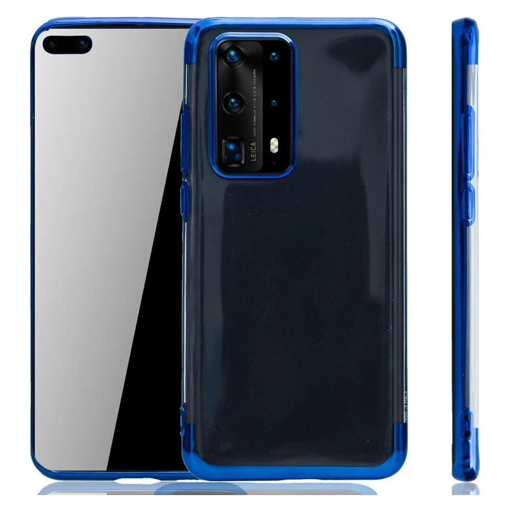 König Design Huawei P40 Pro Hülle Case Handy Cover Schutz Tasche Schutzhülle Etuis Blau