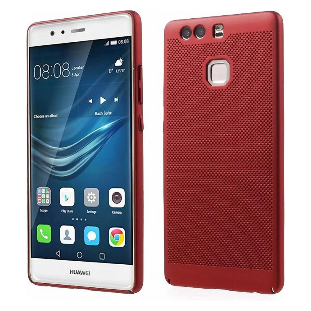 König Design Huawei P8 Lite 2017 Hülle Case Handy Cover Schutz Tasche Schutzhülle Bumper Rot (Huawei P8 Lite (2017))