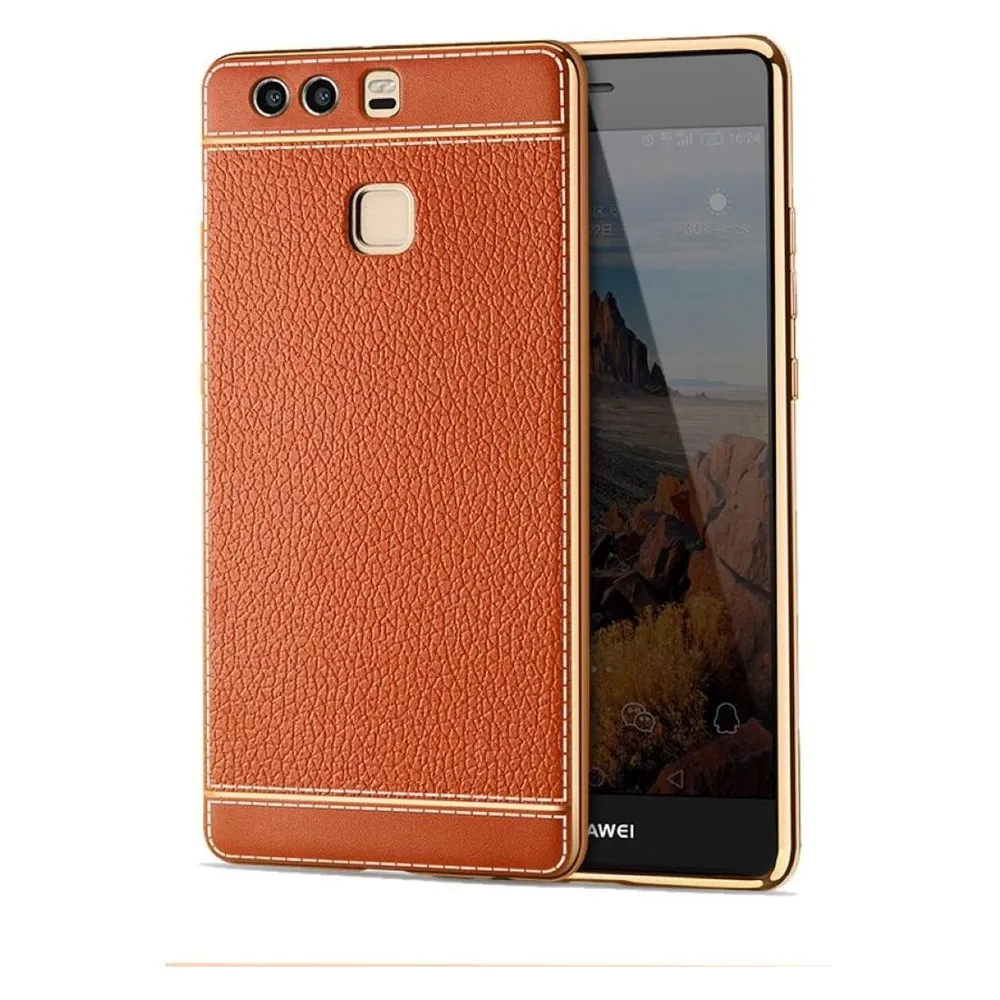 König Design Huawei P8 Lite 2017 Hülle Case Handy Cover Schutz Tasche Schutzhülle Etuis Braun (Huawei P8 Lite (2017))