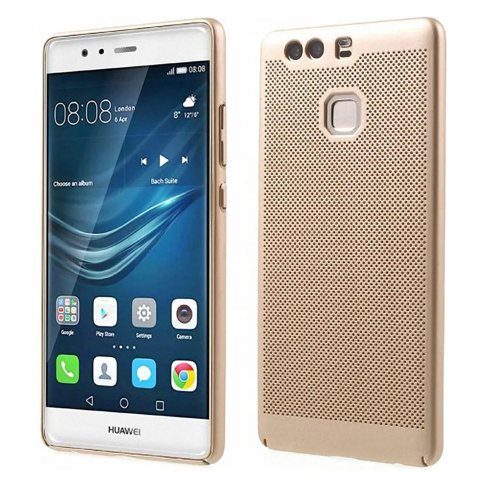 König Design Huawei P9 Hard Case Handyhülle Schutzhülle Cover Bumper Schale Rahmen Gold Matt