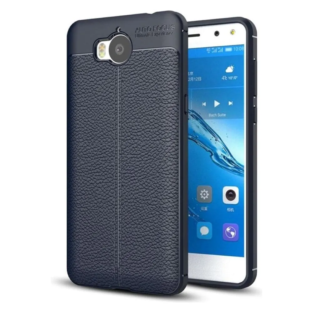 König Design Huawei Y5 2017 Handy Hülle Schutz Case Back Cover Silikon Bumper Ultra Slim Blau (Huawei Y5 (2017))