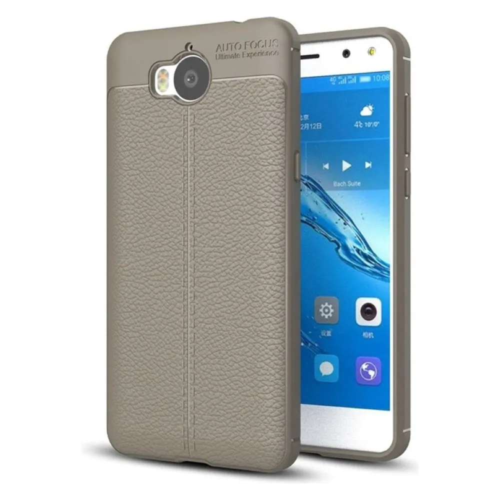 König Design Huawei Y5 2017 Hülle Case Handy Cover Schutz Tasche Schutzhülle Bumper Etui Grau (Huawei Y5 (2017))