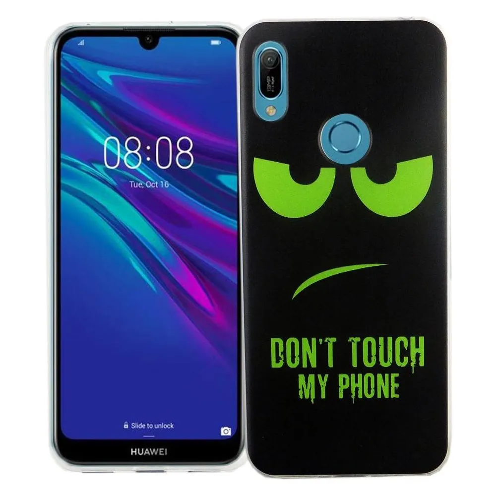 König Design Huawei Y6 2019 Hülle Case Handy Cover Schutz Tasche Schutzhülle Bumper Schwarz (Huawei Y6 (2019))