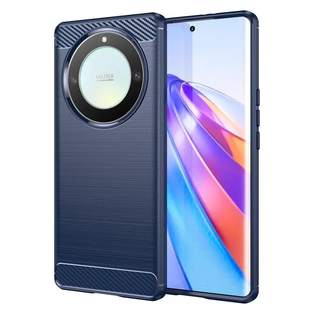 König Design Hülle Handy Schutz für Honor Magic5 Lite Case Cover Etuis Bumper Carbon Schale (Honor Magic 5 Lite)