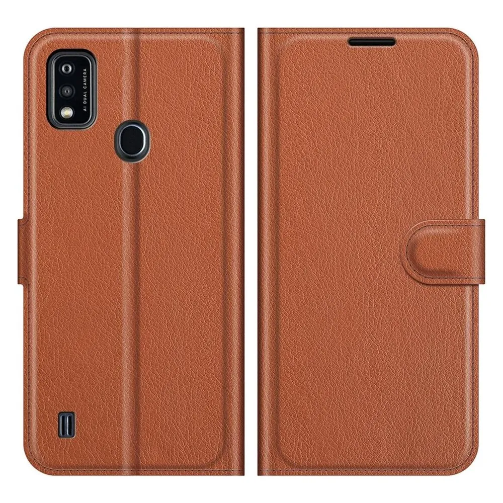 König Design Hülle Handy Schutz für ZTE Blade A51 Case Flip Cover Tasche Etuis Bumper Schwarz (ZTE Blade A51)