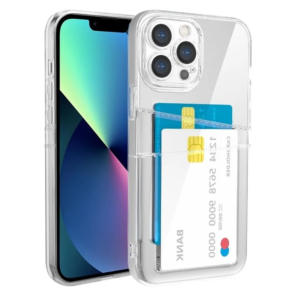 König Design Hülle Handy Schutz für Apple iPhone 12 13 14 Serie Case Cover Bumper Kartenfach (Apple iPhone 14)