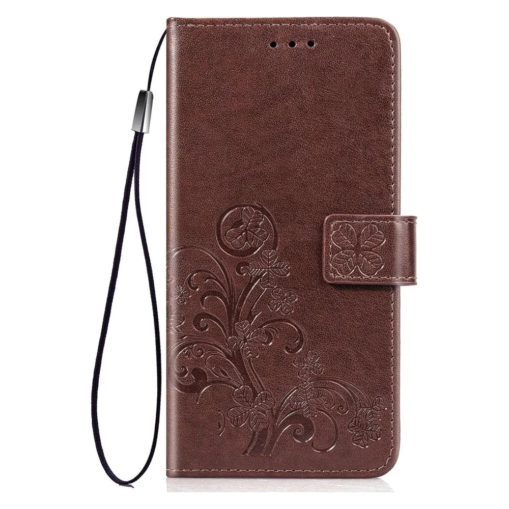 König Design Hülle Handy Schutz für Nokia 2.2 Case Flip Cover Tasche Etuis Bumper Braun Neu