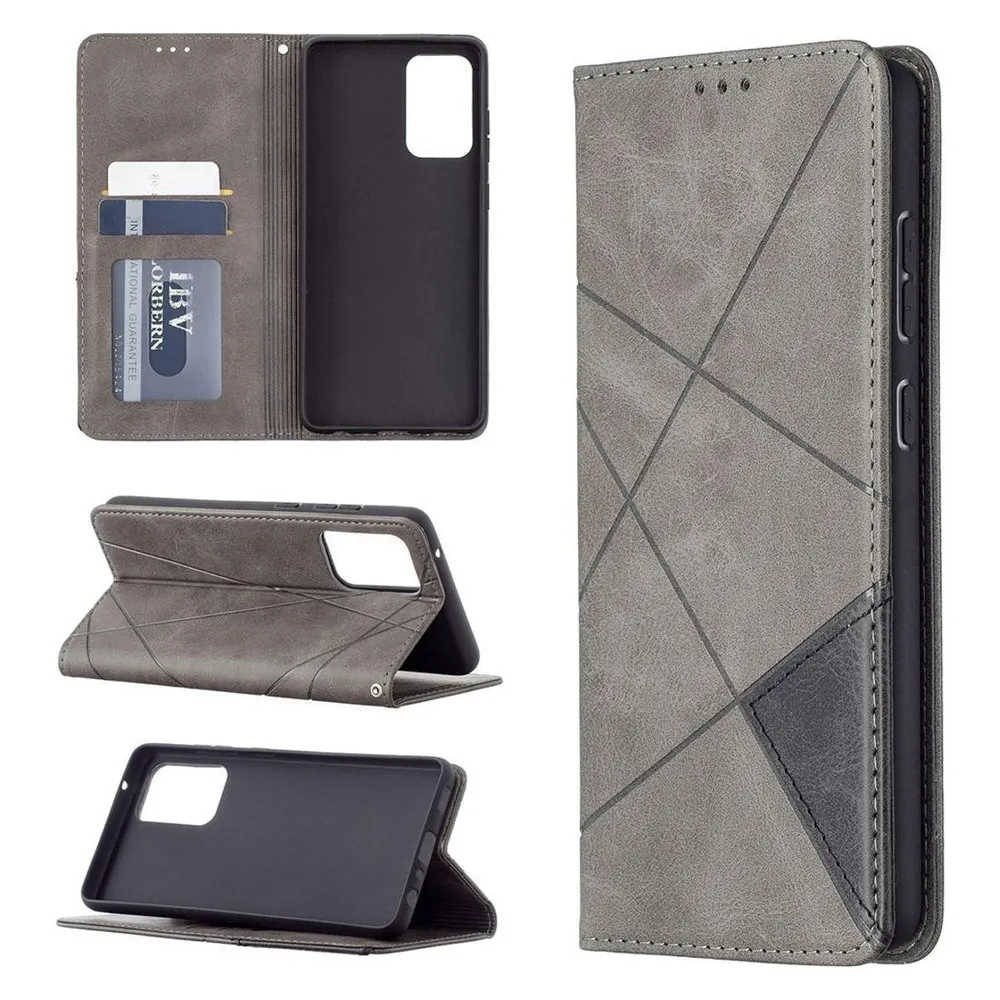 König Design Hülle Handy Schutz für Samsung Galaxy A72 5G Case Cover Tasche Etui Bumper Grau (Samsung Galaxy A72 5G)