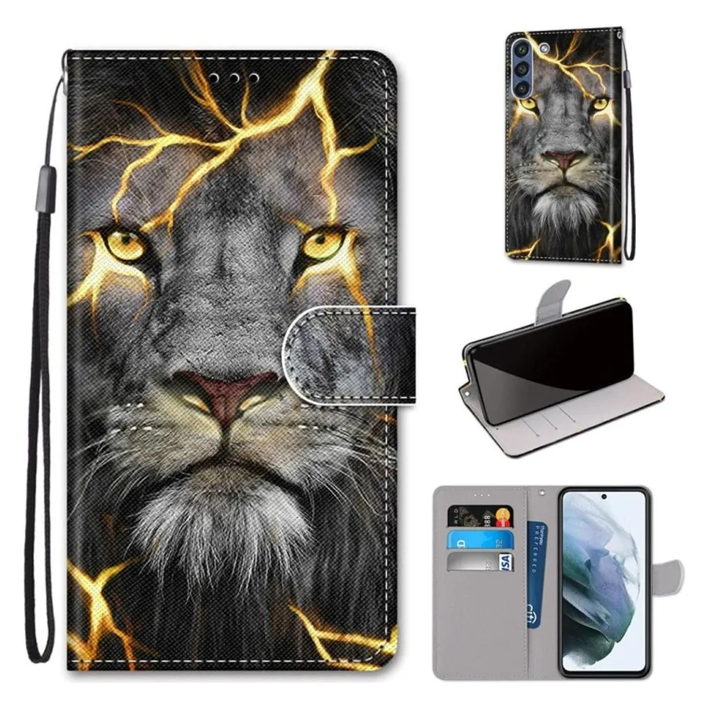 König Design Hülle Handy Schutz für Samsung Galaxy S21 FE Case Flip Cover Tasche Etui Bumper (Samsung Galaxy S21 FE)