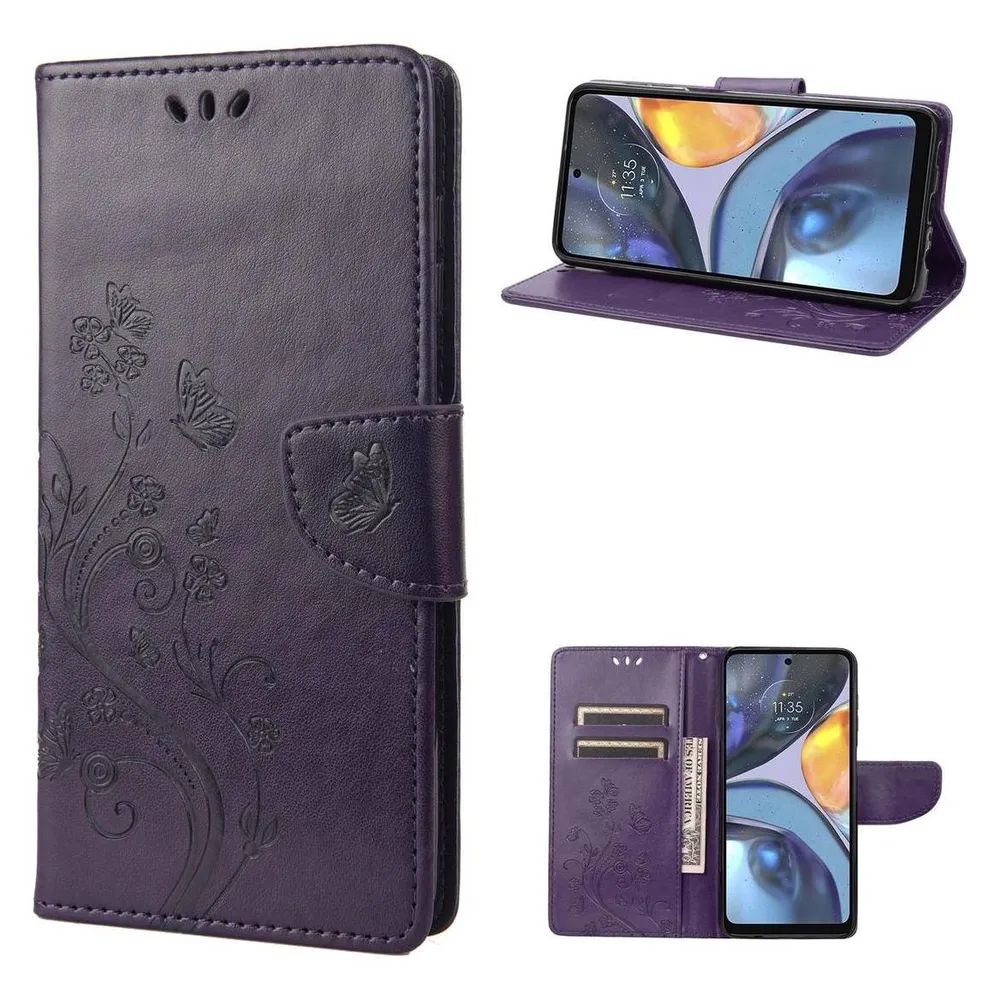 König Design Hülle Handy Schutz für Motorola Moto G22 Case Cover Tasche Etui Wallet Bumper (Motorola Moto G22)