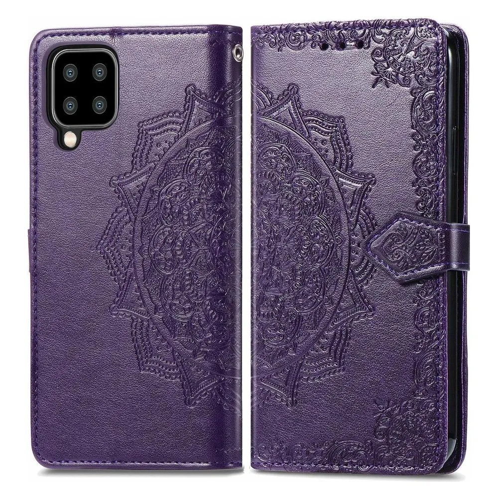 König Design Hülle Handy Schutz für Samsung Galaxy A22 5G Case Cover Tasche Etuis Violett Neu (Samsung Galaxy A22 5G)
