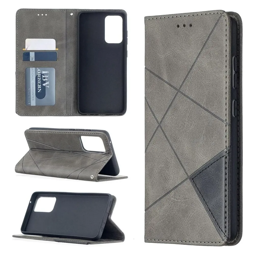 König Design Hülle Handy Schutz für Samsung Galaxy A52 4G 5G A52s Case Cover Tasche Grau Neu (Samsung Galaxy A52, Samsung Galaxy A52s 5G)