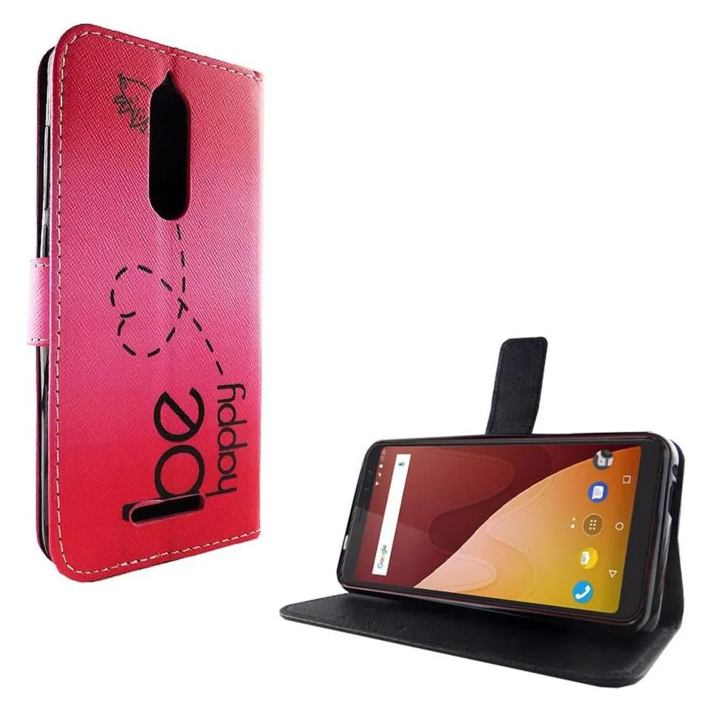 König Design Hülle Handy Schutz für Wiko View Case Cover Tasche Wallet Etui Handyhülle Bumper (Wiko View)