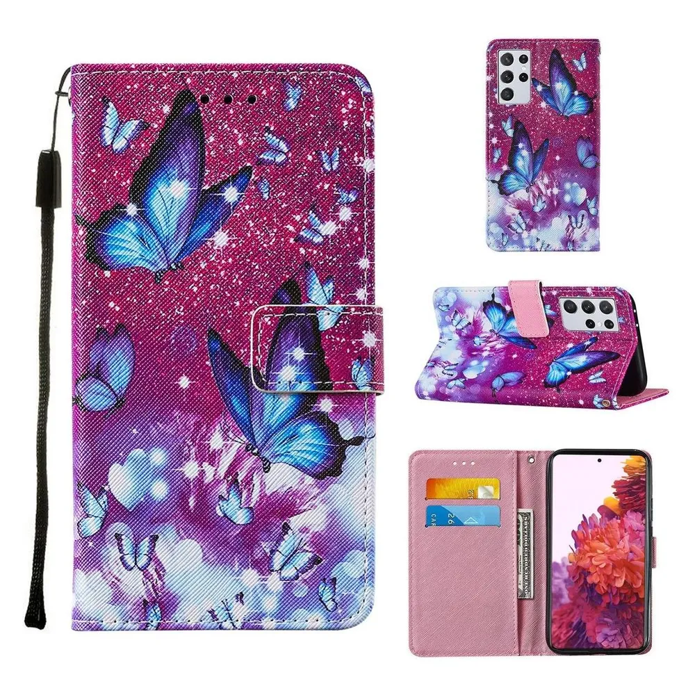 König Design Hülle Handy Schutz für Samsung Galaxy S21 Ultra Case Cover Tasche Etuis Violett (Samsung Galaxy S21 Ultra)