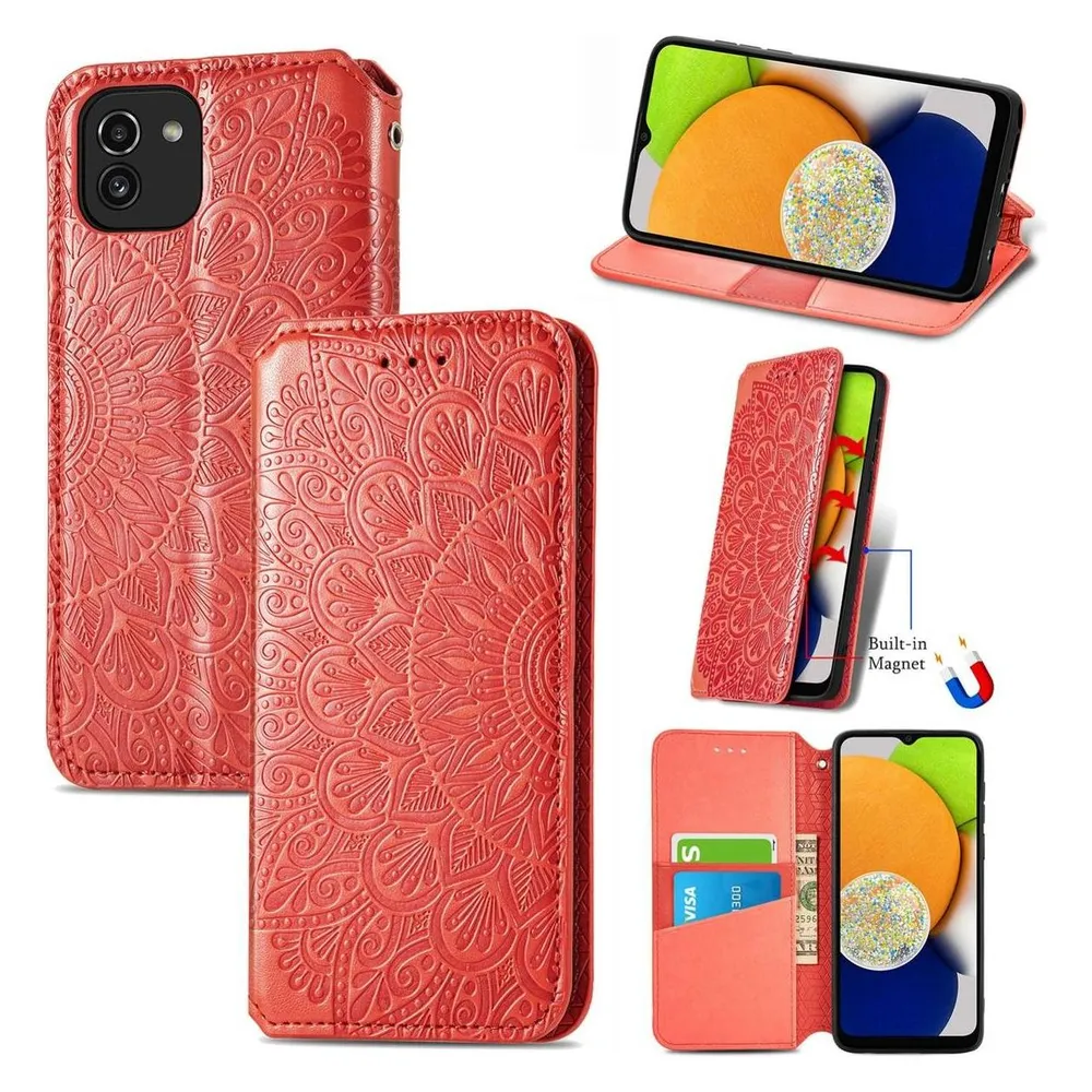König Design Hülle Handy Schutz für Samsung Galaxy A03 Case Cover Tasche Etuis Bumper Wallet (Samsung Galaxy A03)