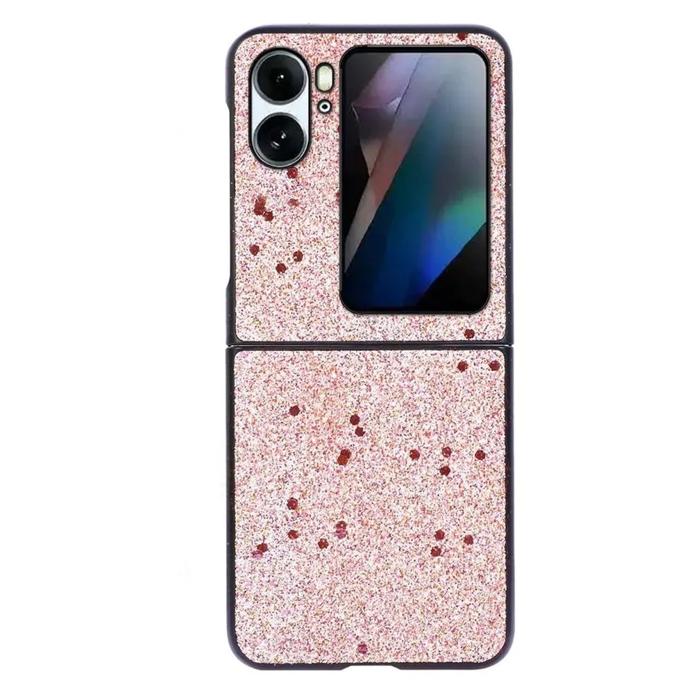 König Design Hülle Handy Schutz für OPPO Find N2 Case Cover Flip Tasche Etui Bumper Glitzer (Oppo Find N2 Flip)