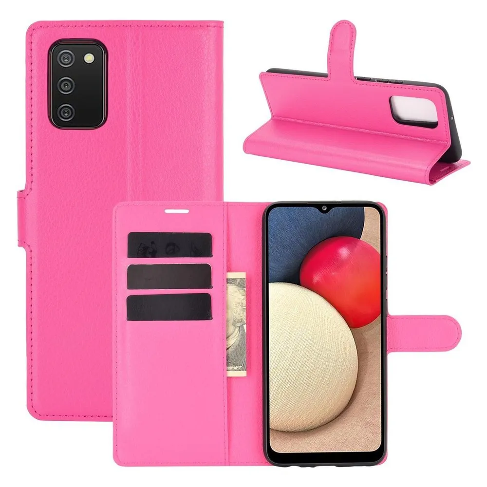 König Design Hülle Handy Schutz für Samsung Galaxy A02s Case Cover Tasche Etuis Bumper Rosa (Samsung Galaxy A02s)