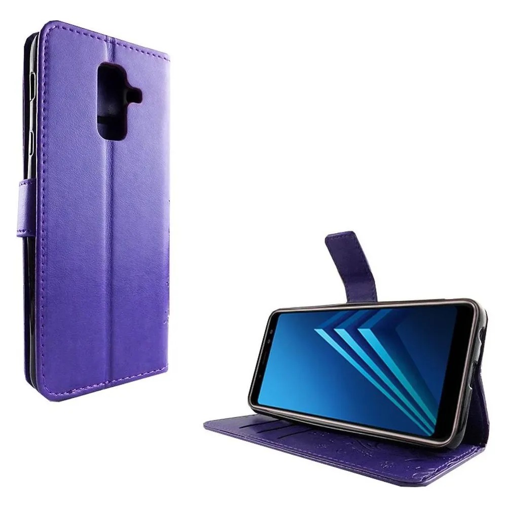 König Design Hülle Handy Schutz für Samsung Galaxy A6 Plus (2018) Case Cover Tasche Wallet (Samsung Galaxy A6 (2018))