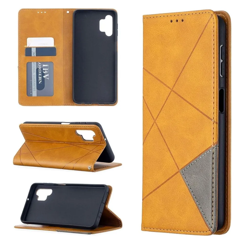 König Design Hülle Handy Schutz für Samsung Galaxy A32 5G Case Cover Tasche Etui Bumper Gelb
