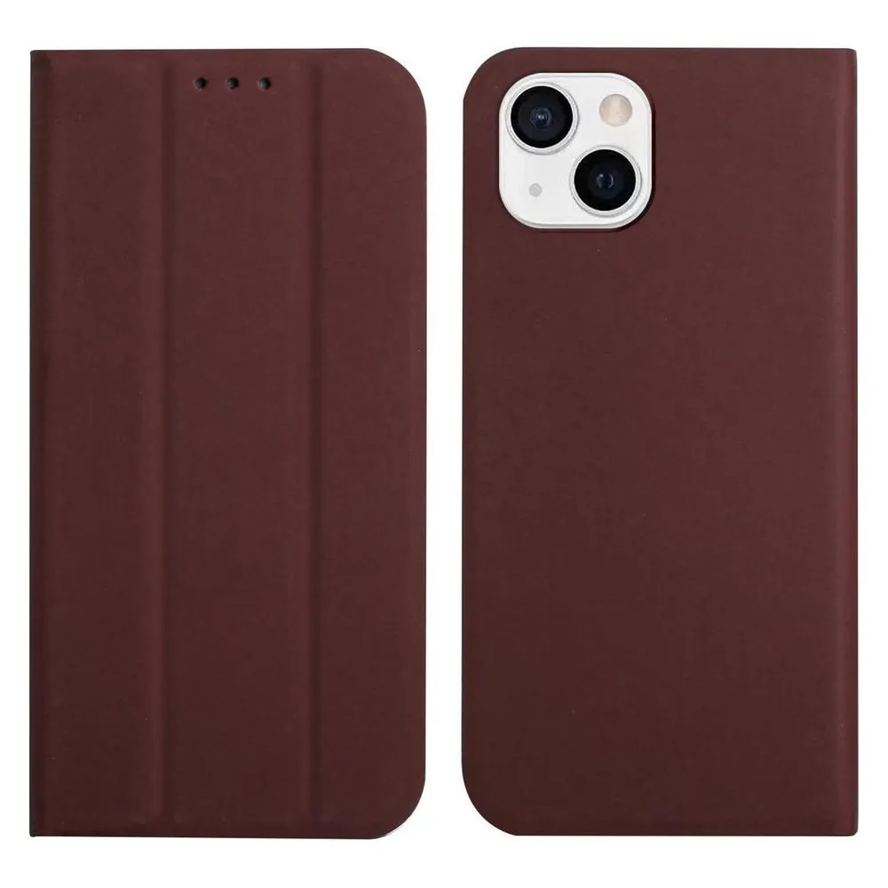 König Design Hülle Handy Schutz für Apple iPhone 13 Case Flip Cover Tasche Etuis Bumper Braun (Apple iPhone 13)