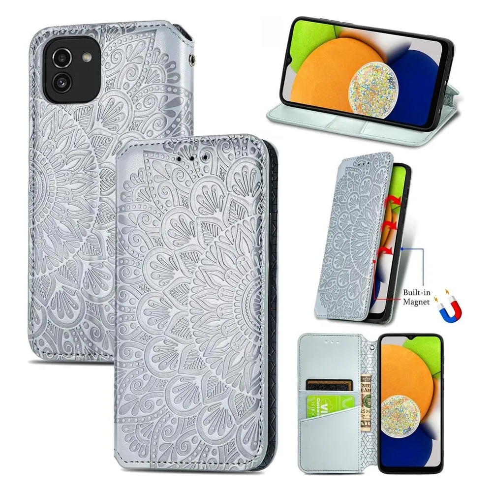 König Design Hülle Handy Schutz für Samsung Galaxy A03 Case Cover Tasche Etuis Bumper Wallet (Samsung Galaxy A03)