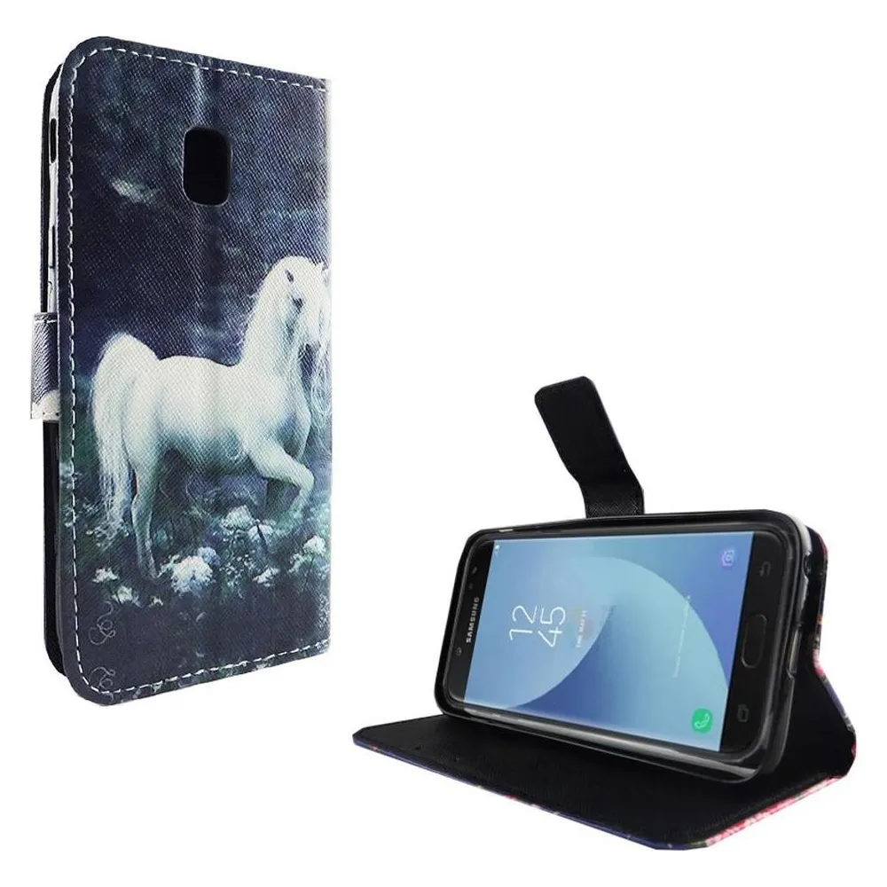 König Design Hülle Handy Schutz für Samsung Galaxy J3 (2017) Case Cover Tasche Wallet Etui (Samsung Galaxy J3 (2017))