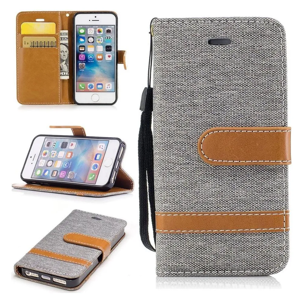 König Design Hülle Handy Schutz für Apple iPhone 5 / 5s / SE Case Cover Tasche Wallet Etui (Apple iPhone 5, Apple iPhone 5s, Apple iPhone SE)