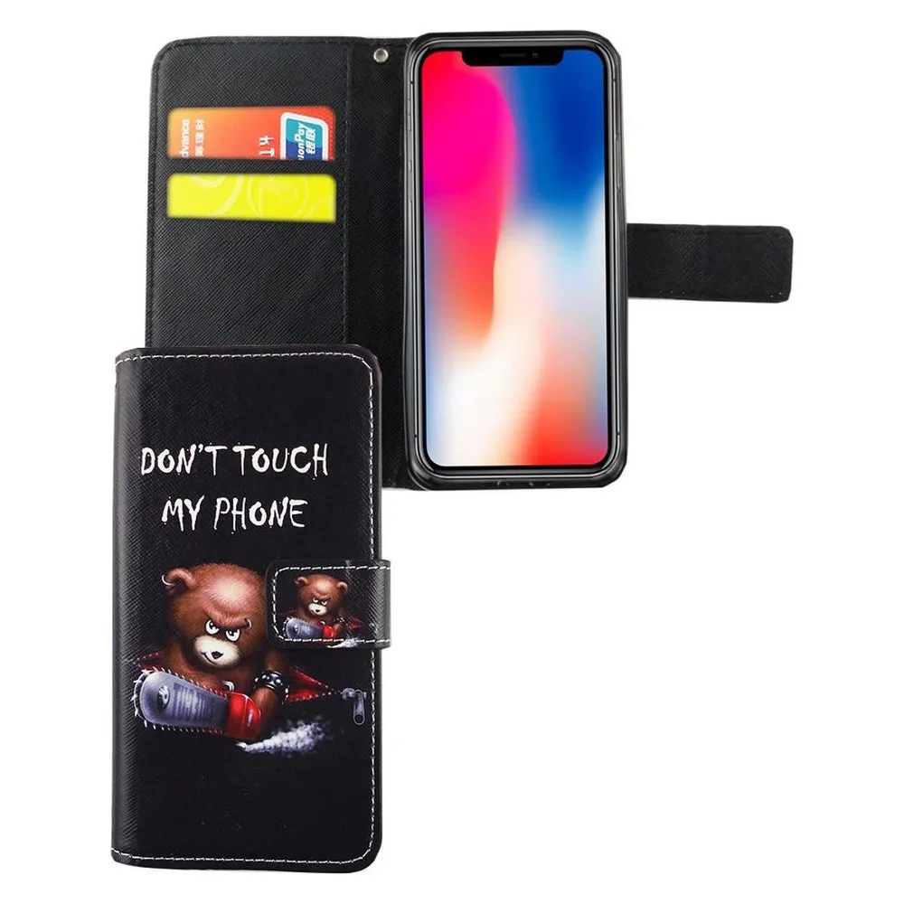 König Design Hülle Handy Schutz für Apple iPhone XS Case Cover Tasche Wallet Etui Handyhülle (Apple iPhone XS)