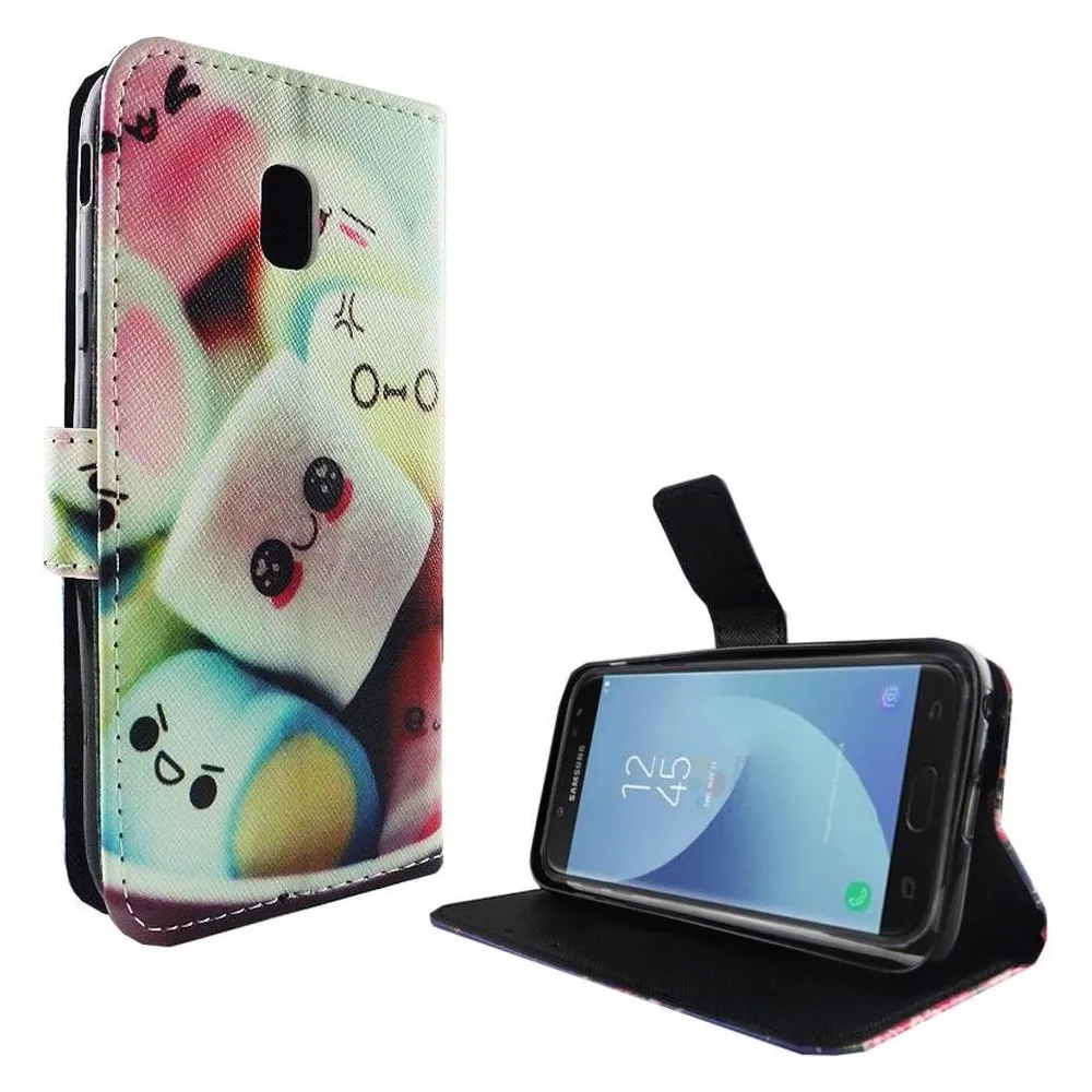 König Design Hülle Handy Schutz für Samsung Galaxy J3 (2017) Case Cover Tasche Wallet Etui (Samsung Galaxy J3 (2017))