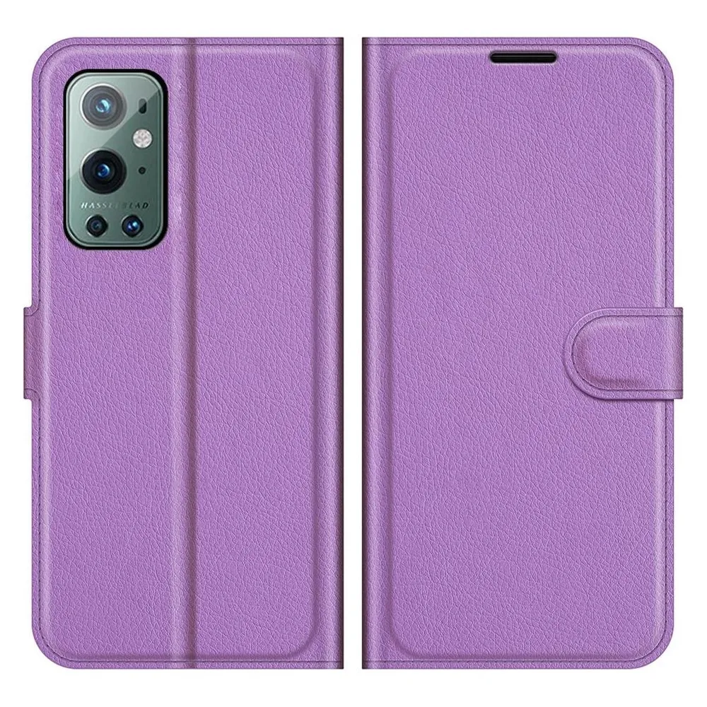 König Design Hülle Handy Schutz für OnePlus 9 Pro Case Flip Cover Tasche Etuis Bumper Violett (OnePlus 9 Pro)