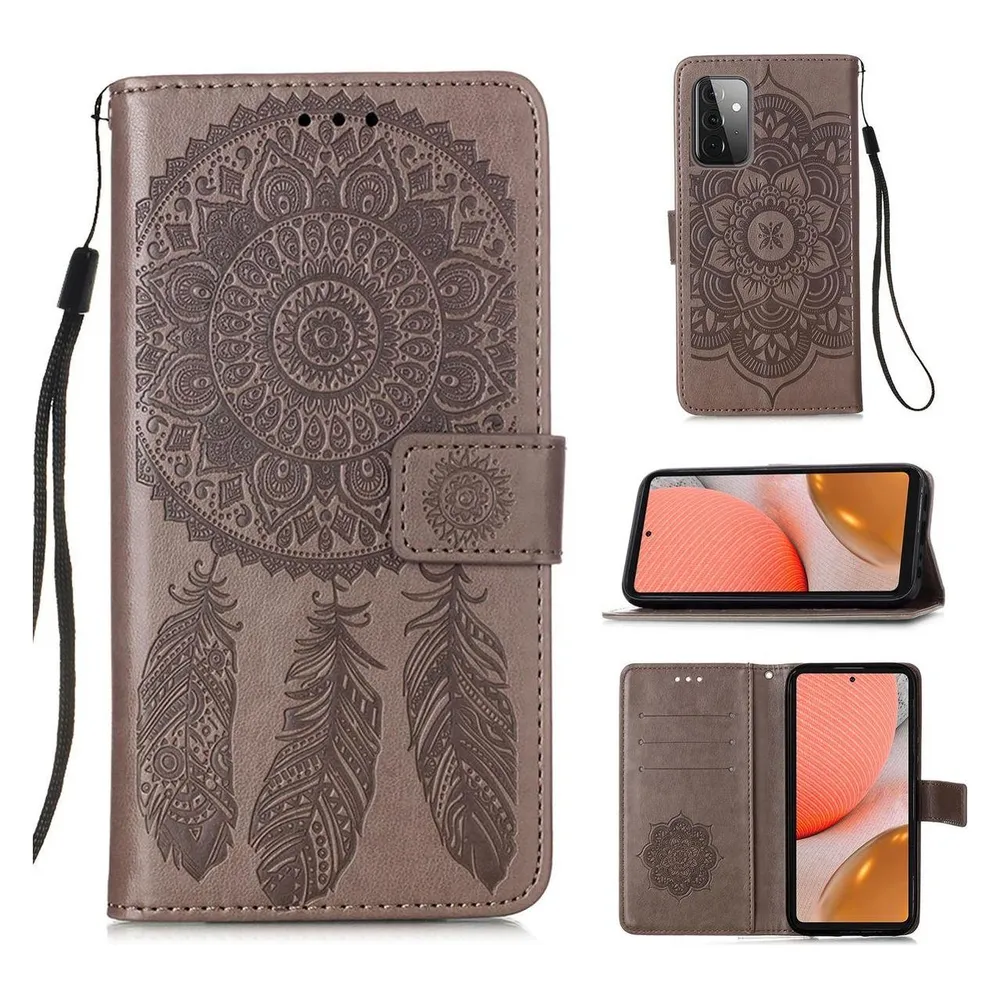 König Design Hülle Handy Schutz für Samsung Galaxy A72 5G Case Cover Tasche Etui Bumper Grau (Samsung Galaxy A72 5G)