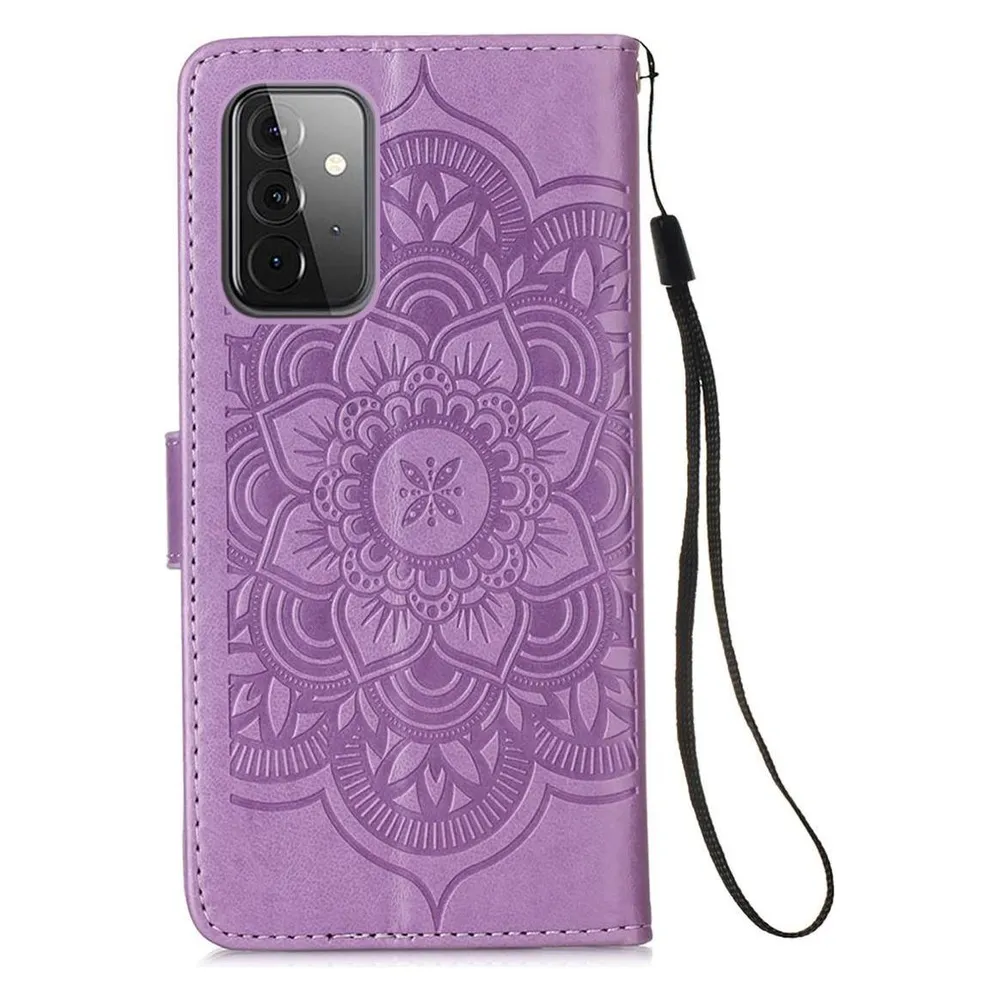 König Design Hülle Handy Schutz für Samsung Galaxy A72 5G Case Cover Tasche Etuis Violett Neu (Samsung Galaxy A72 5G)