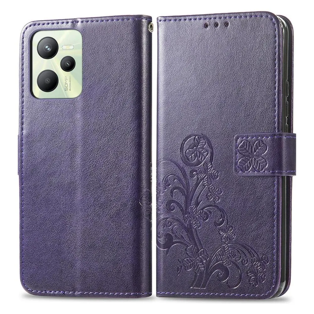 König Design Hülle Handy Schutz für Realme C35 Case Cover Bumper Wallet Kartenfach Etuis Neu (Realme C35)