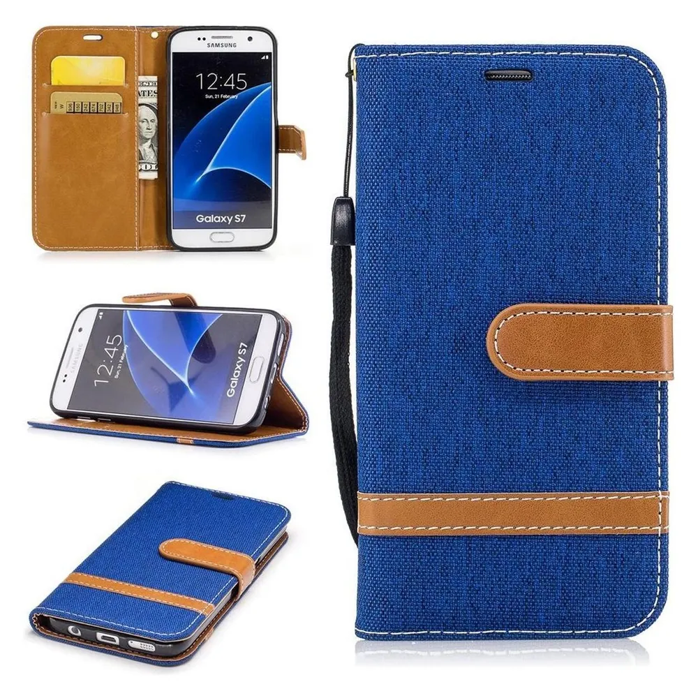 König Design Hülle Handy Schutz für Samsung Galaxy S7 Case Cover Tasche Wallet Etui Bumper (Samsung Galaxy S7)