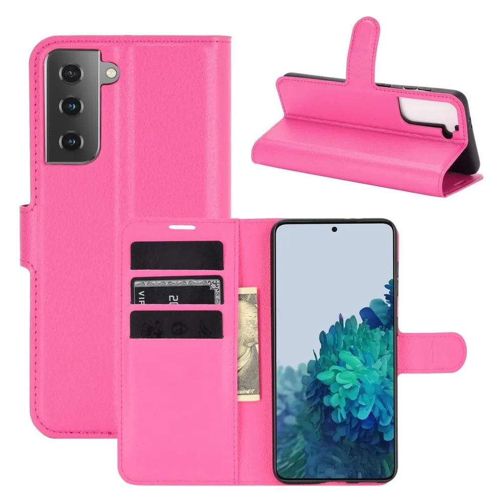 König Design Hülle Handy Schutz für Samsung Galaxy S21 Case Cover Tasche Etuis Bumper Rosa (Samsung Galaxy S21)