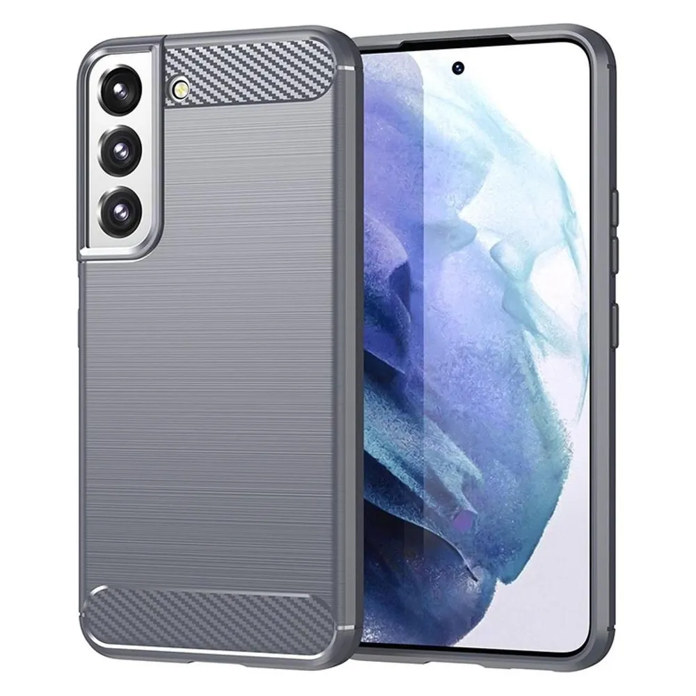 König Design Hülle Handy Schutz für Xiaomi Sony Samsung Case Cover Bumper Carbon Optik Etuis (Samsung Galaxy S22 5G)
